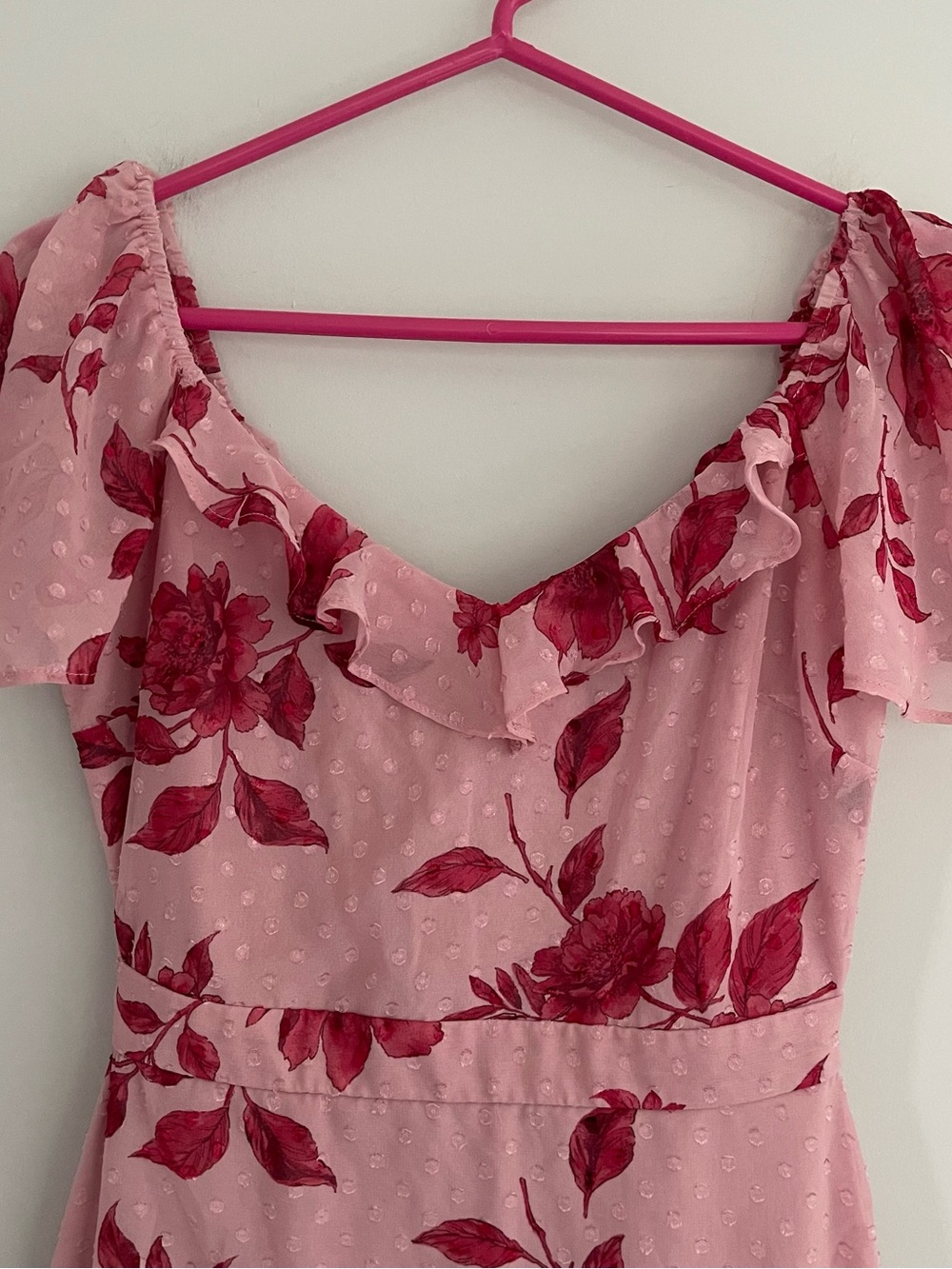 City Studio Pink Floral Ruffle Mini Dress - Picture 2 of 8